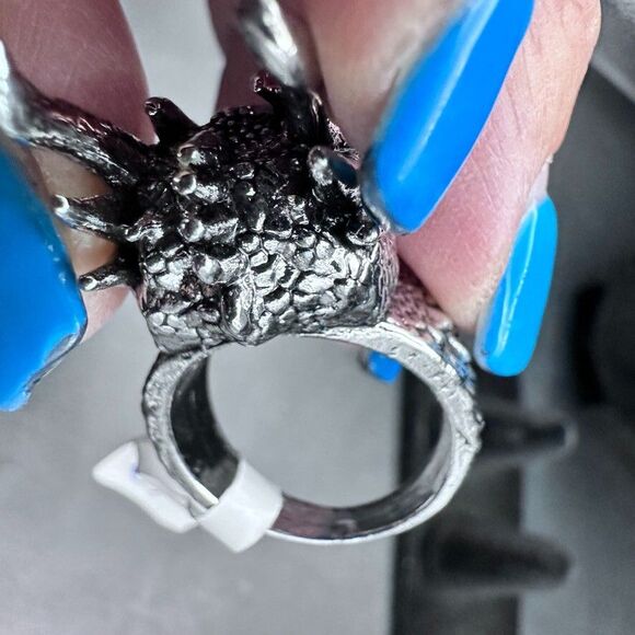 Dragon Head Mens Size 9 Ring Stainless Steel Gothic Viking Biker Rock Horned - Picture 6 of 6